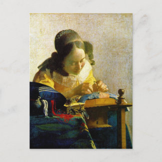 The Lacemaker, Jan Johannes Vermeer Postcard