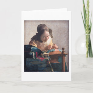 The Lacemaker, Johannes Vermeer, 1669-1670 Card