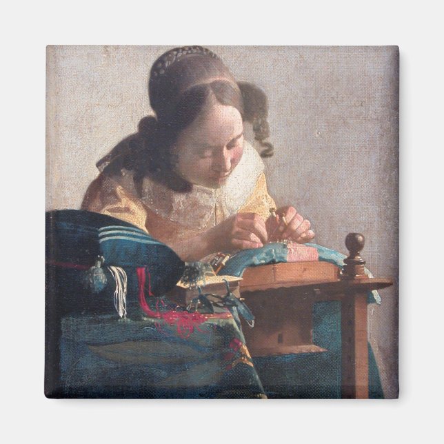 The Lacemaker, Johannes Vermeer, 1669-1670 Magnet (Front)
