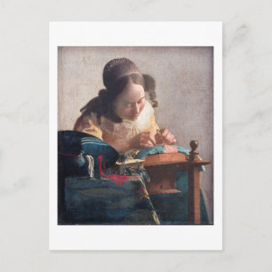 The Lacemaker, Johannes Vermeer, 1669-1670 Postcard