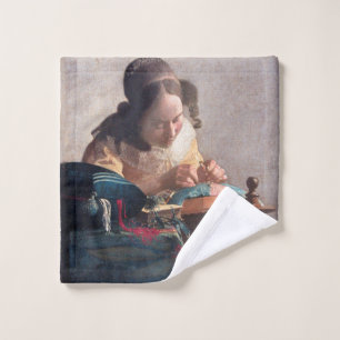 The Lacemaker, Johannes Vermeer, 1669-1670 Wash Cloth