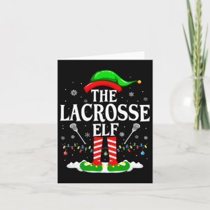 The Lacrosse Elf Funny Matching Xmas Lacrosse Chri Card