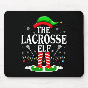 The Lacrosse Elf Funny Matching Xmas Lacrosse Chri Mouse Mat