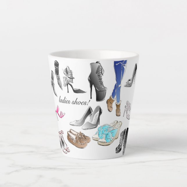The Ladies Shoes design Latte Mug (Front)