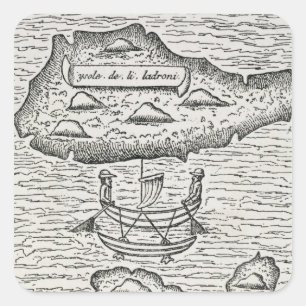 The Ladrones', from Amoretti's Pigafetta Square Sticker