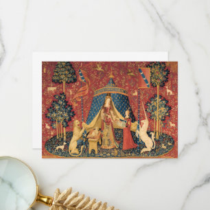 The Lady and The Unicorn by Old Master Thank You Card