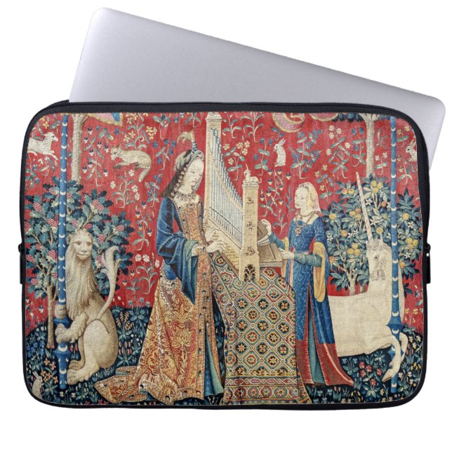 The Lady and the Unicorn, Hearing Laptop Sleeve (Front)