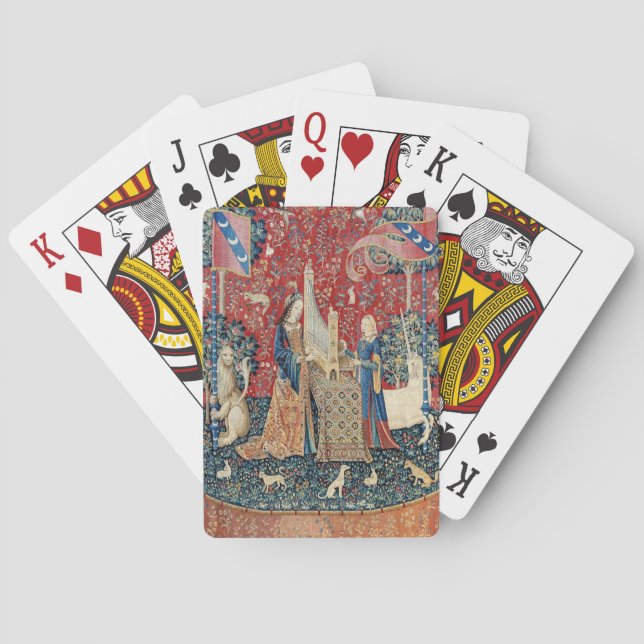 The Lady and the Unicorn, Hearing Playing Cards (Back)