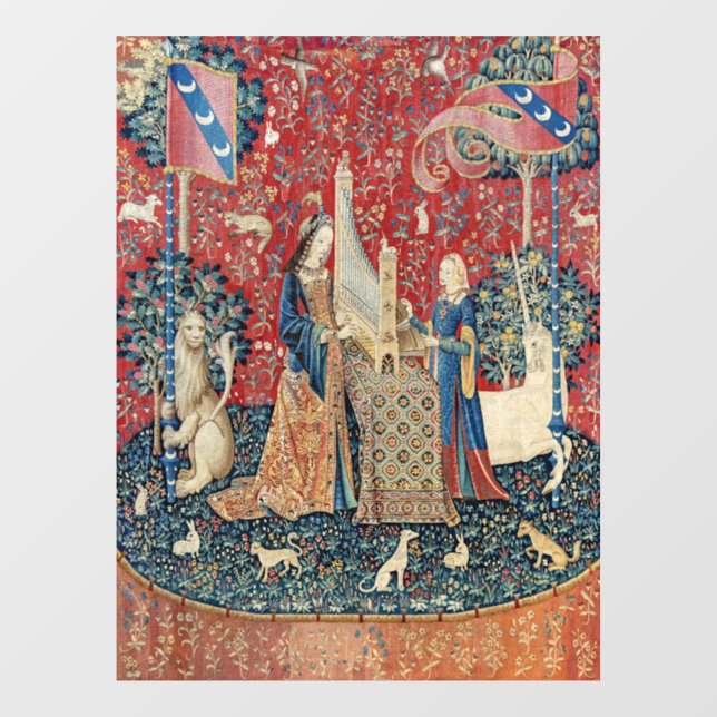 The Lady and the Unicorn, Hearing Window Cling (Sheet)