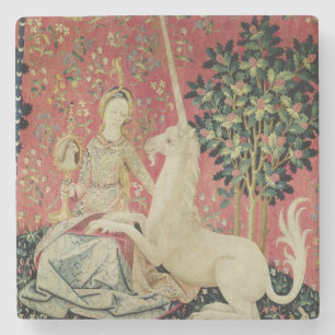 The Lady and the Unicorn: 'Sight' Stone Coaster