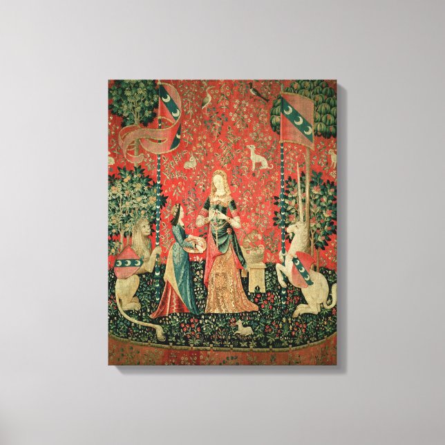 The Lady and the Unicorn: 'Smell' Canvas Print (Front)