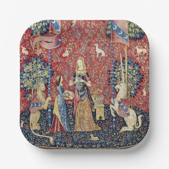 The Lady and the Unicorn, Smell Paper Plate (Front)