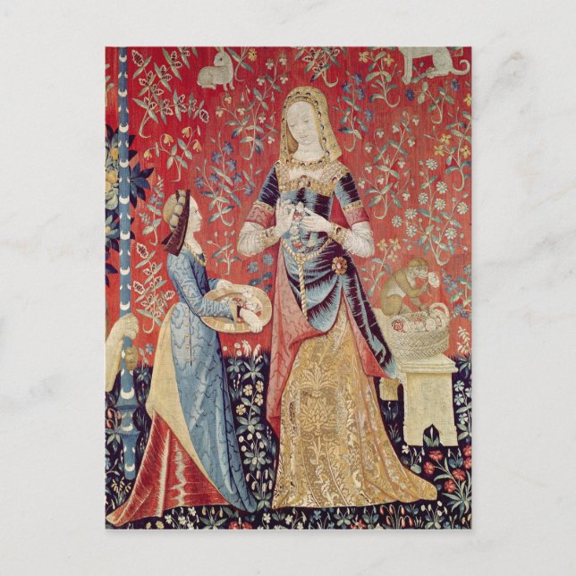 The Lady and the Unicorn: 'Smell' Postcard (Front)