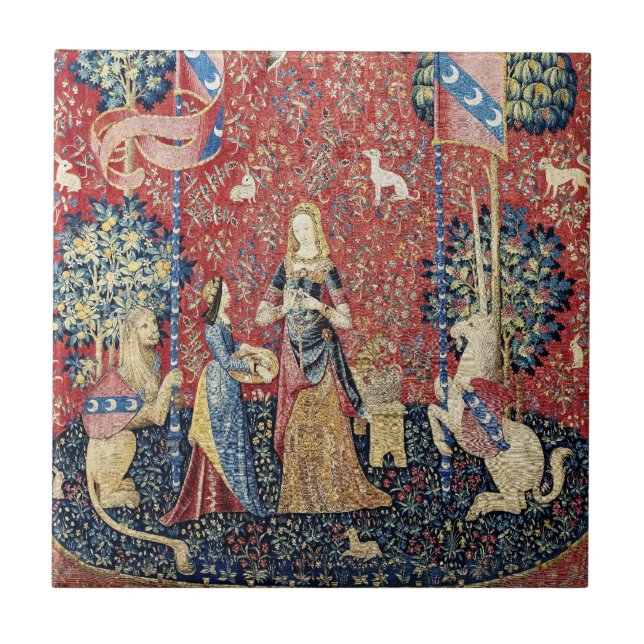 The Lady and the Unicorn, Smell Tile (Front)