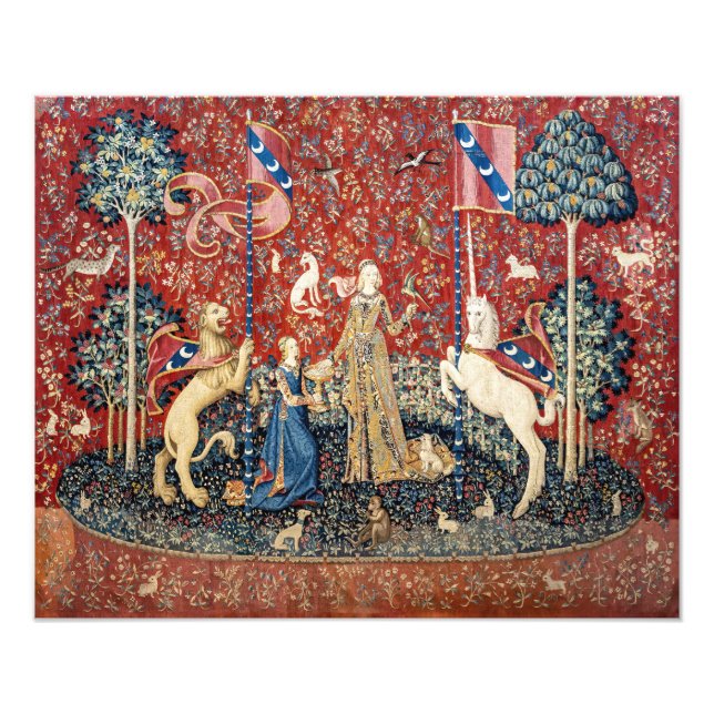 The Lady and the Unicorn, Taste Photo Print (Front)