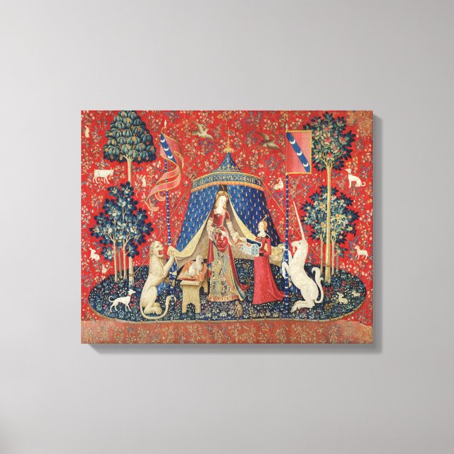 The Lady and the Unicorn: 'To my only desire' Canvas Print (Front)