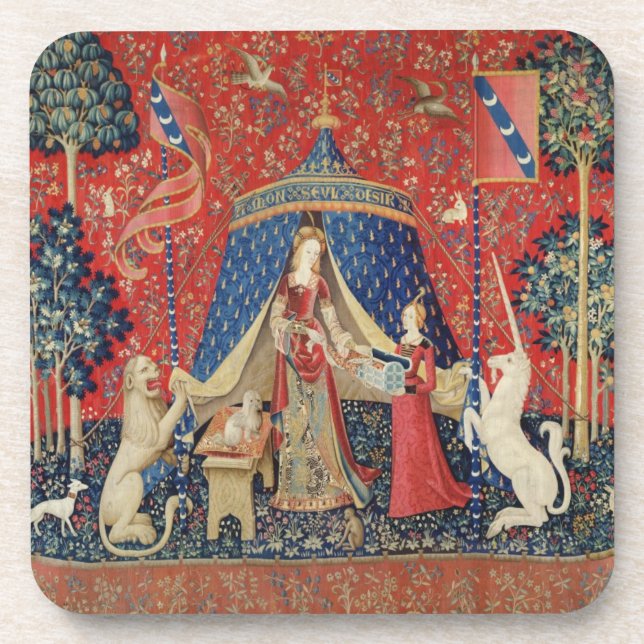 The Lady and the Unicorn: 'To my only desire' Coaster (Front)