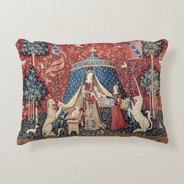 The Lady and the Unicorn, To my only desire Decorative Cushion (Front)
