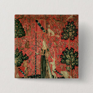 The Lady and the Unicorn: 'Touch' 15 Cm Square Badge
