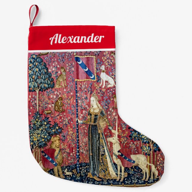 The Lady and the Unicorn, Touch Small Christmas Stocking (Front)
