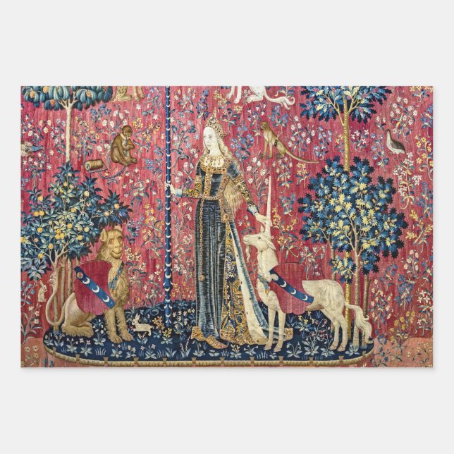 The Lady and the Unicorn, Touch Wrapping Paper Sheet (Front)