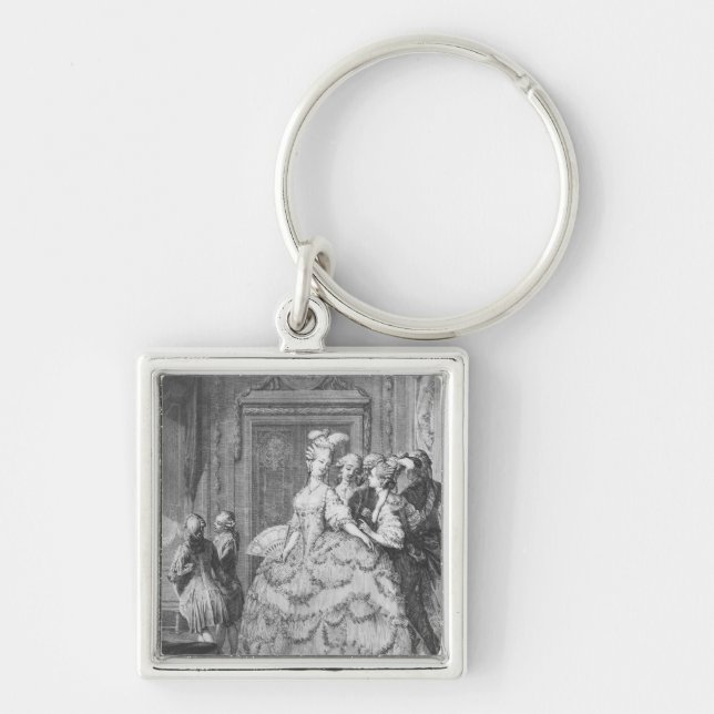 The lady at the Palais de la Reine Key Ring (Front)