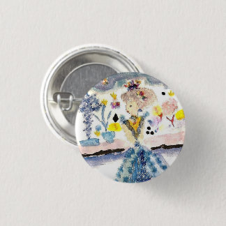 The Lady Collection Brooch/PIn In Watercolor 3 Cm Round Badge