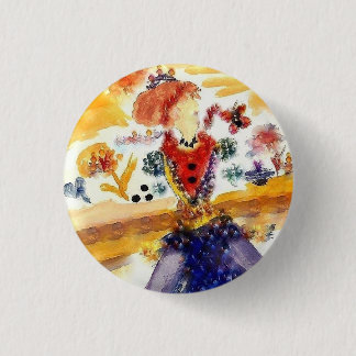 THE LADY COLLECTION (WATERCOLORS) 3 CM ROUND BADGE