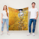 The Lady in Gold, Gustav Klimt Fleece Blanket<br><div class="desc">Gustav Klimt (July 14, 1862 – February 6, 1918) was an Austrian symbolist painter and one of the most prominent members of the Vienna Secession movement. Klimt is noted for his paintings, murals, sketches, and other objets d'art. In addition to his figurative works, which include allegories and portraits, he painted...</div>
