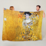 The Lady in Gold, Gustav Klimt Fleece Blanket<br><div class="desc">Gustav Klimt (July 14, 1862 – February 6, 1918) was an Austrian symbolist painter and one of the most prominent members of the Vienna Secession movement. Klimt is noted for his paintings, murals, sketches, and other objets d'art. Klimt's primary subject was the female body, and his works are marked by...</div>