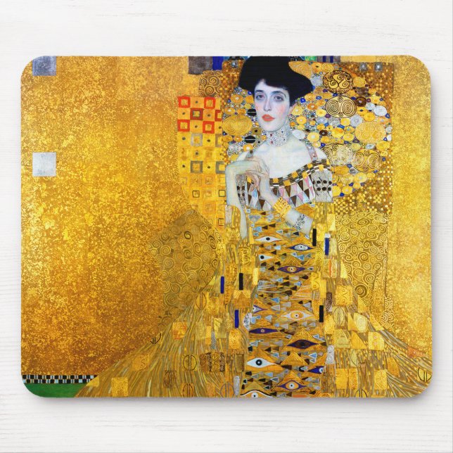 The Lady in Gold, Gustav Klimt Mouse Mat (Front)