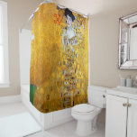 The Lady in Gold, Gustav Klimt Shower Curtain<br><div class="desc">Gustav Klimt (July 14, 1862 – February 6, 1918) was an Austrian symbolist painter and one of the most prominent members of the Vienna Secession movement. Klimt is noted for his paintings, murals, sketches, and other objets d'art. In addition to his figurative works, which include allegories and portraits, he painted...</div>