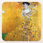 The Lady in Gold, Gustav Klimt Square Paper Coaster<br><div class="desc">Gustav Klimt (July 14, 1862 – February 6, 1918) was an Austrian symbolist painter and one of the most prominent members of the Vienna Secession movement. Klimt is noted for his paintings, murals, sketches, and other objets d'art. Klimt's primary subject was the female body, and his works are marked by...</div>