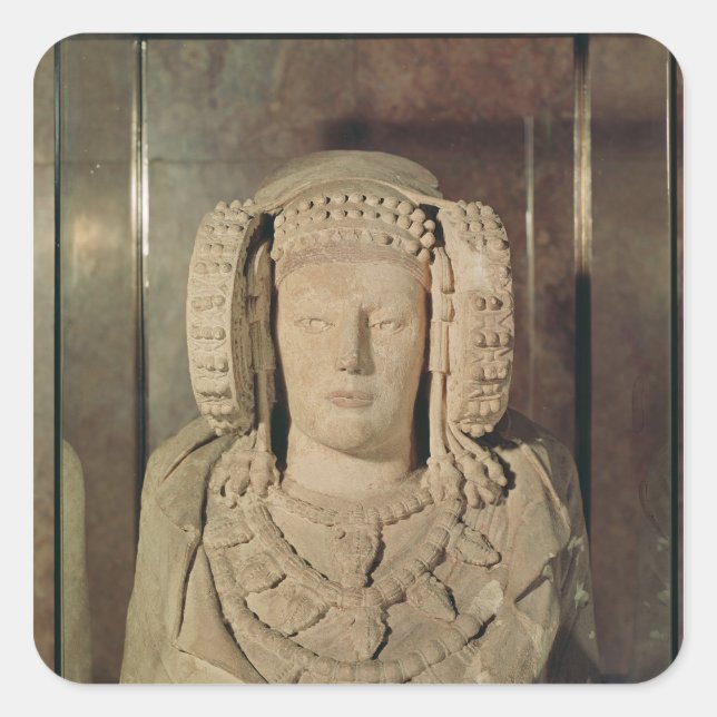 The Lady of Elche Square Sticker (Front)
