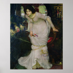 The Lady of Shallot by John Waterhouse Poster