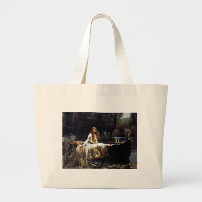 The Lady of Shallot Large Tote Bag (Front)