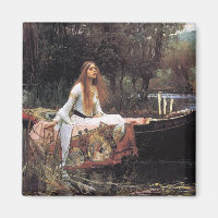 The Lady of Shallot Square Magnet