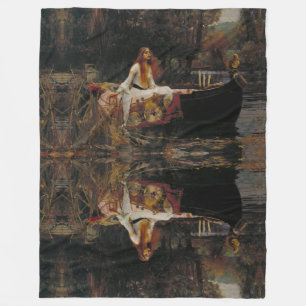 The Lady of Shalott – 1888 John William Waterhou Fleece Blanket