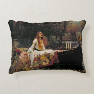 The Lady of Shalott 1888 John William Waterhouse Decorative Cushion