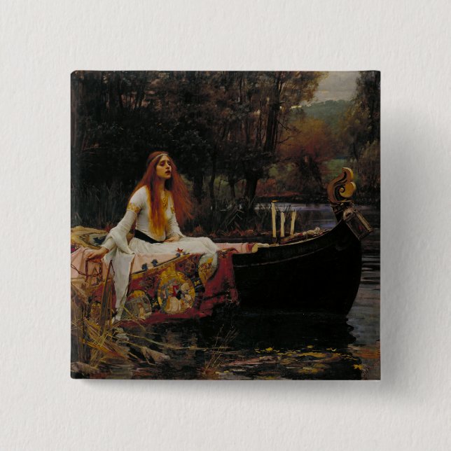 The Lady of Shalott: A Celtic Ghost Story 15 Cm Square Badge (Front)