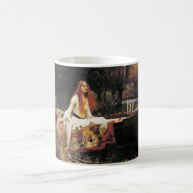 The Lady of Shalott by John William Waterhouse Coffee Mug (Center)