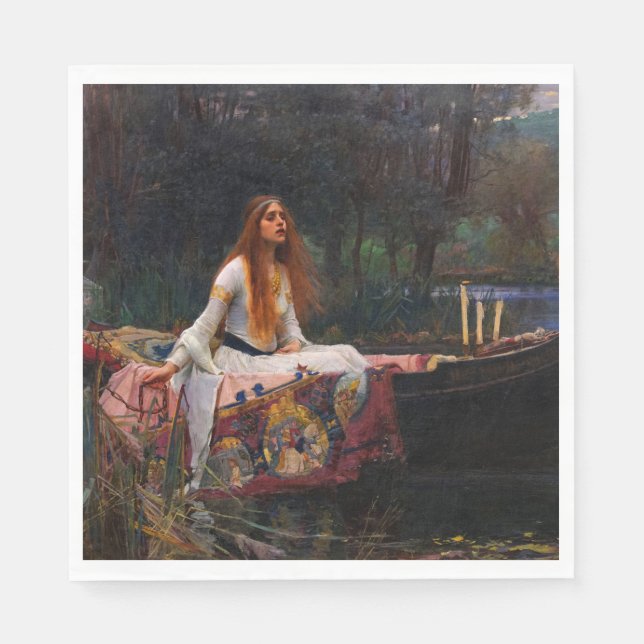 The Lady of Shalott by John William Waterhouse Napkin (Front)
