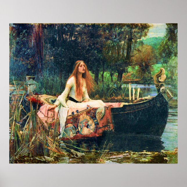 The Lady of Shalott by John William Waterhouse Poster (Front)