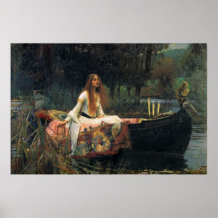 The Lady of Shalott, by John William Waterhouse Poster