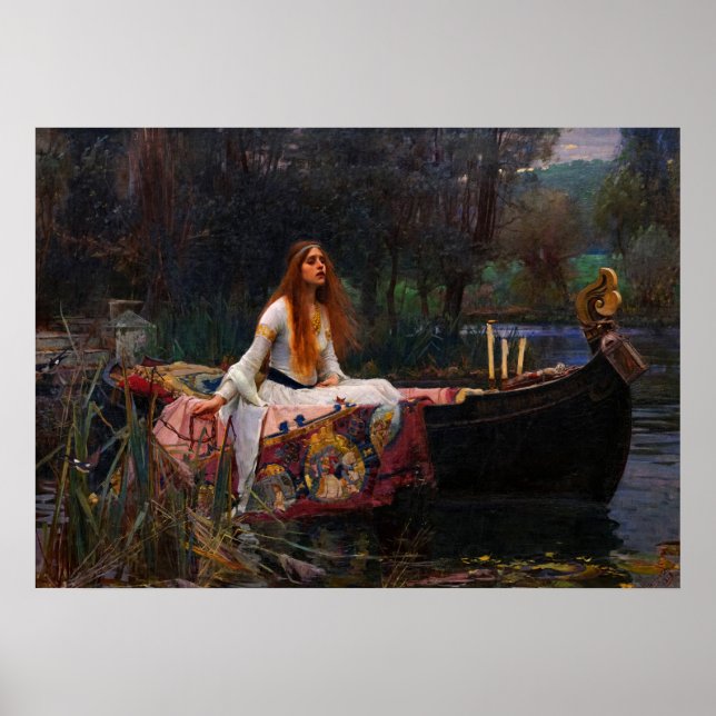 The Lady of Shalott by John William Waterhouse Poster (Front)