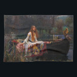 The Lady of Shalott by John William Waterhouse Tea Towel<br><div class="desc">John William Waterhouse - The Lady of Shalott, 1888. John William Waterhouse was an English painter known for working first in the Academic style and for then embracing the Pre-Raphaelite Brotherhood's style and subject matter. His artworks were known for their depictions of women from both ancient Greek mythology and Arthurian...</div>