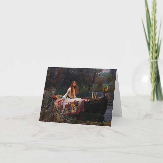 The Lady of Shalott by John William Waterhouse Thank You Card (Front)
