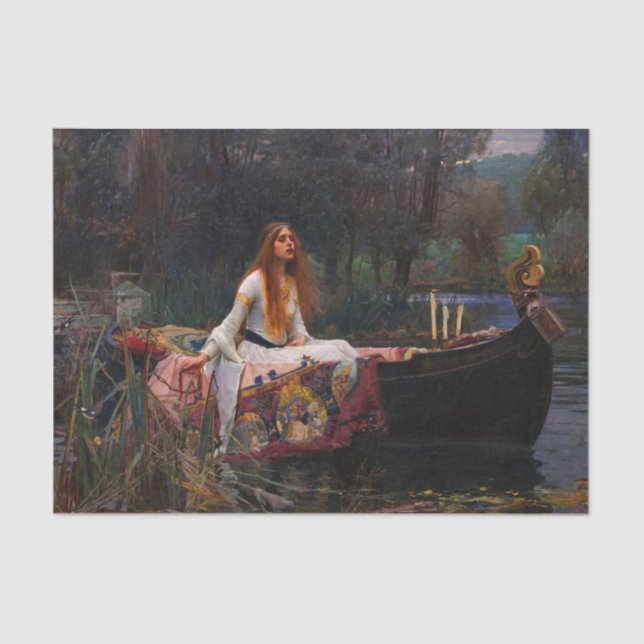 The Lady of Shalott by John William Waterhouse Tissue Paper (Front)