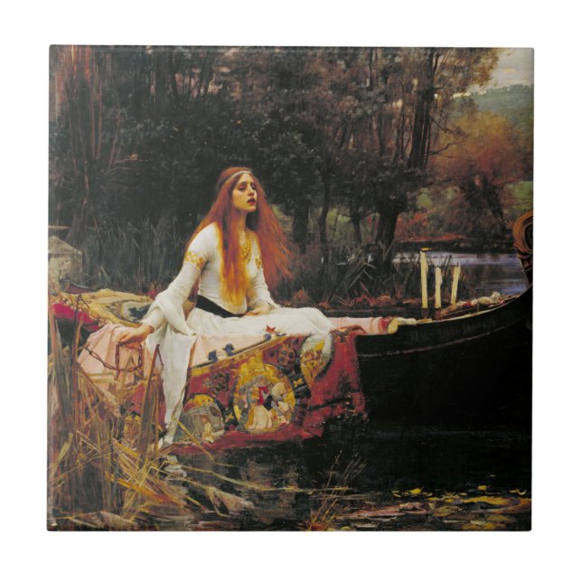 The Lady of Shalott, c. 1888 by John Waterhouse Tile (Front)