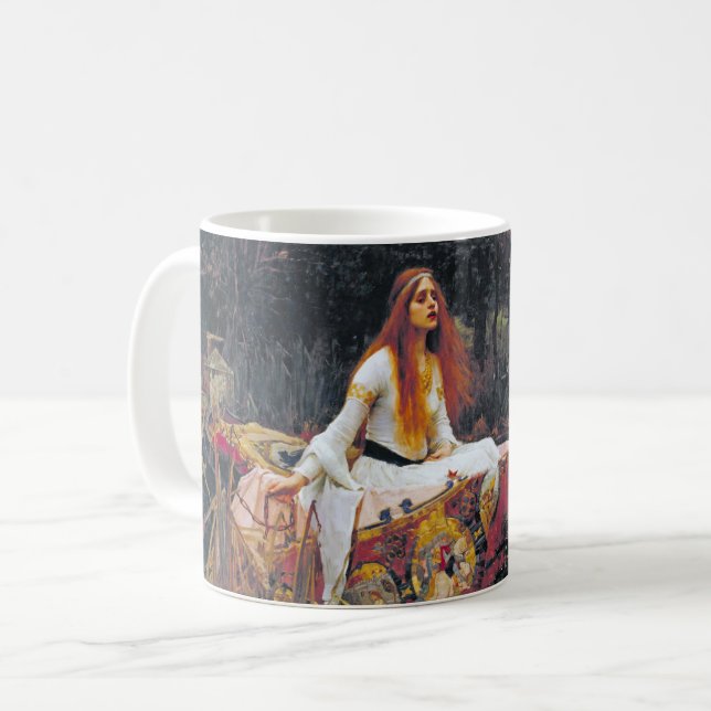 The Lady of Shalott, John William Waterhouse Coffee Mug (Front Left)